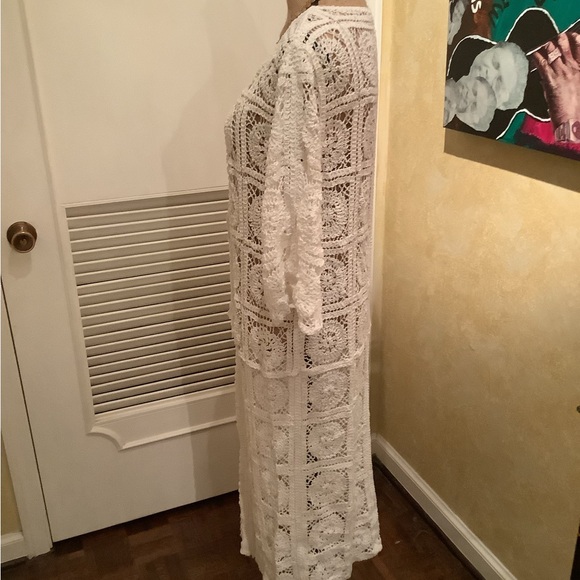 Tie front crochet maxi cardigan - Picture 3 of 4